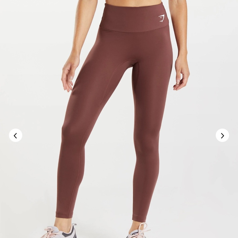 Gymshark cherry brown training leggings